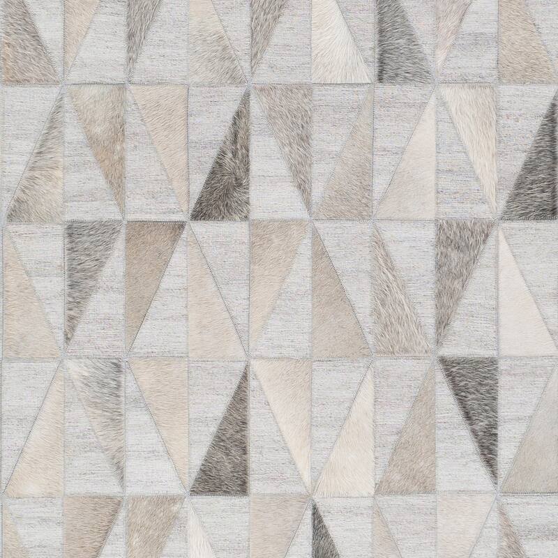 Urocyon Modern Viscose/Hair-On-Hide Handmade Area Rug