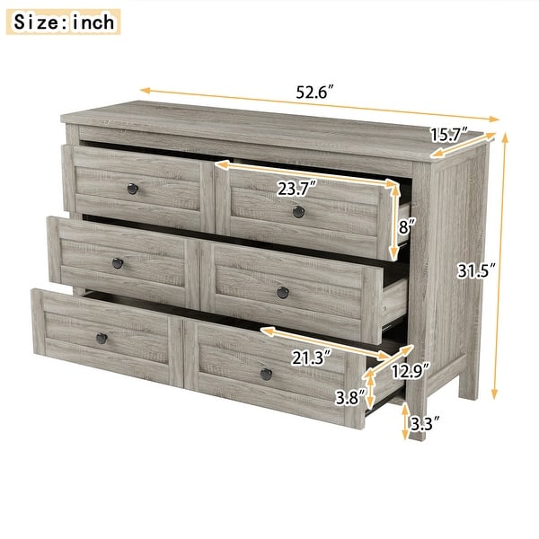 Antique Gray Farmhouse Dresser with 6 Drawers for Elegant Storage Solutions - Bed Bath & Beyond - 41626351 Antique Gray Farmhouse Dresser with 6 Drawers for Elegant Storage Solutions - Bed Bath & Beyond - 41626351