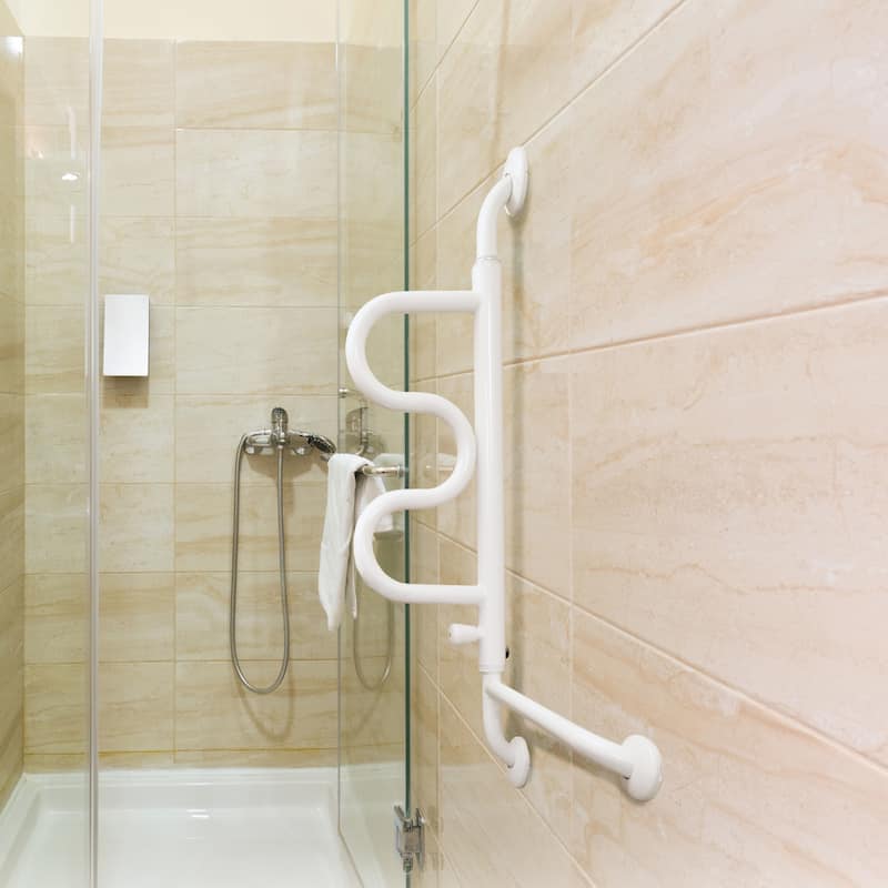 Stander Wall Mounted Curve Grab Bar - Black