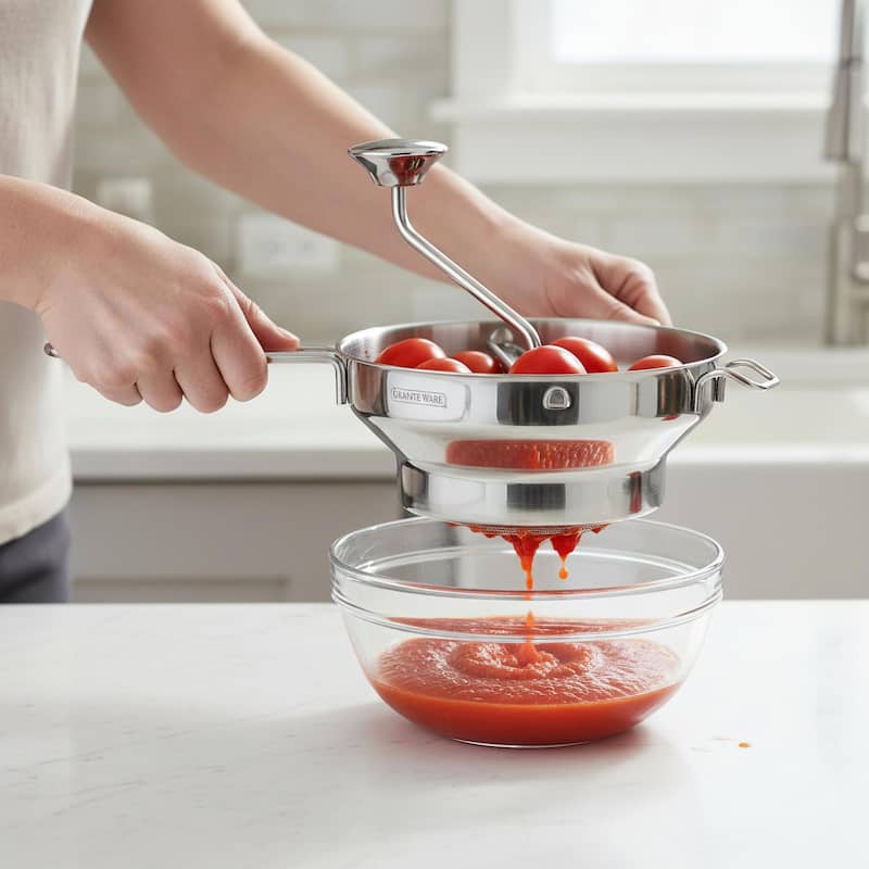 Granite Ware Stainless Steel Deluxe Food Mill - 2-Quart