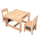 preview thumbnail 21 of 28, 3-in-1 Kids Wood Table and 2 Chairs - 24.4"L x 24.2"W x 19"H