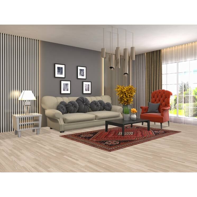 Qashqai Persian Vintage Area Rug Bedroom Hand-knotted Wool Carpet - 4'4"x 7'0"