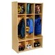 preview thumbnail 1 of 3, Contender 3-Section Coat Locker With Bench and Cubbies Storage Shelves, Backpack Hook, Shoe Bench Entryway With Storage - 28.75"