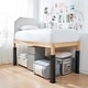 preview thumbnail 3 of 9, Suprima® Ultimate Height Bed Risers - Carbon Steel by DormCo Black