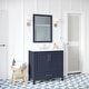preview thumbnail 93 of 109, OVE Kansas Single Sink Bathroom Vanity, Dove White Engineered Stone Top