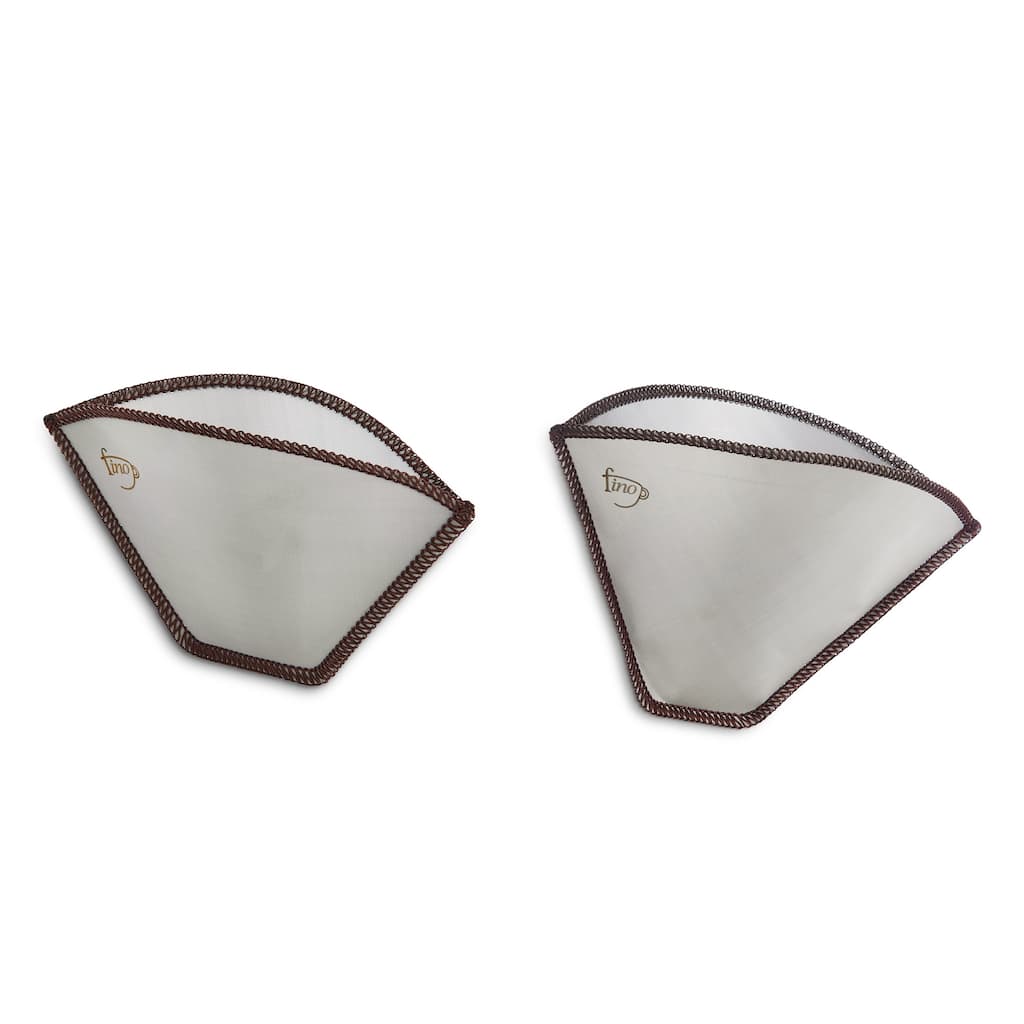 Fino Flexible Mesh Reusable Coffee Filters, 2-Piece Set, Includes 1 each Number 2 and Number 4-Size Flexible Filters