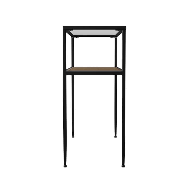 SEI Furniture Blakeston Glass-Top Entryway Table