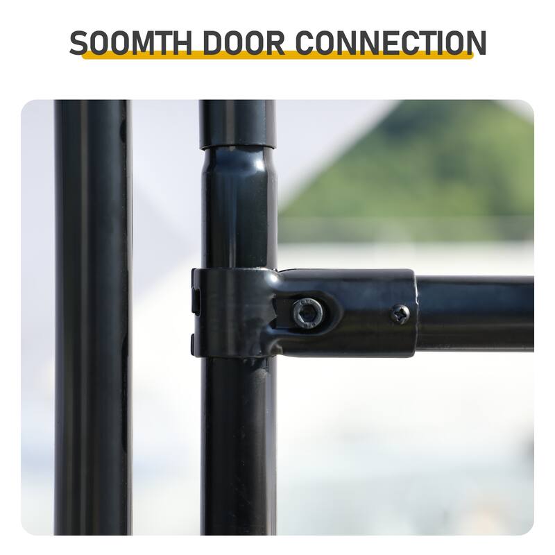 Outdoor Walk-In Chicken Coop 10x10 ft with Galvanized Steel Frame