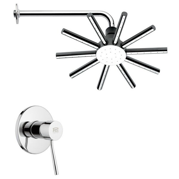 Nameeks SS1132 Remer 2.5 GPM Single Function Rain Shower Head with Valve Trim Rough In Included