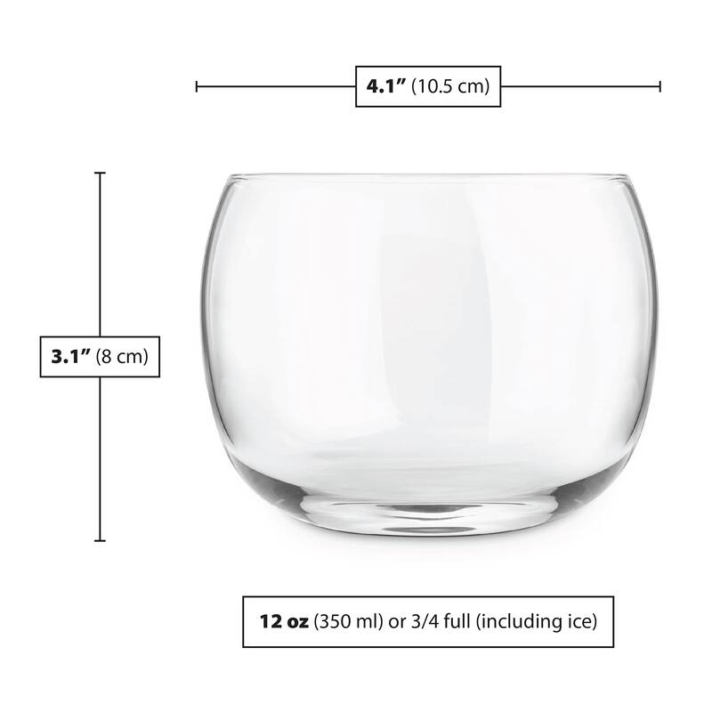 Final Touch Set of 2 Revolve Spinning Cocktail Glasses - 12 oz