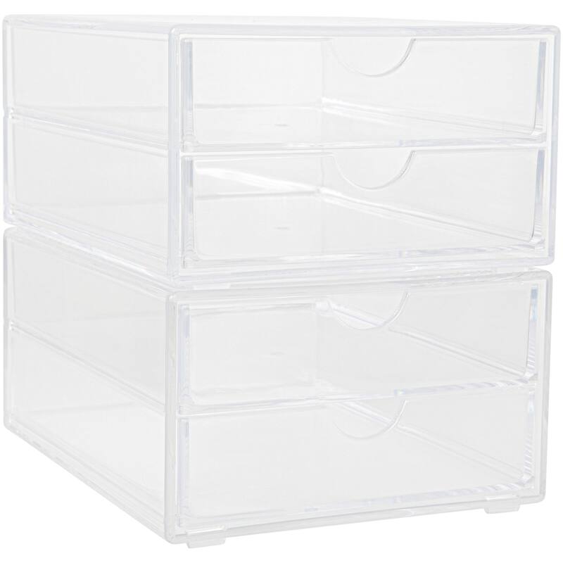 Flash Furniture BE-PB4513-2-MS Brody 3-1/2" Tall Stacking Office - Clear