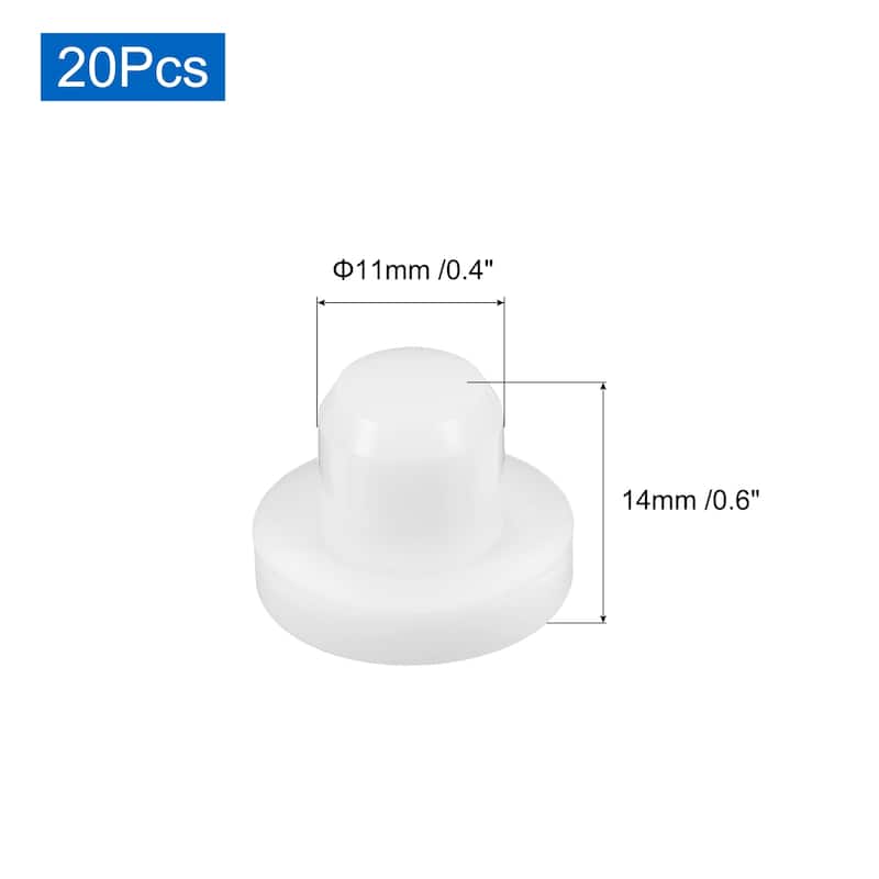 20PCS Silicone Plugs, Salt Shakers Solid Sealing Stopper, White - 11mm