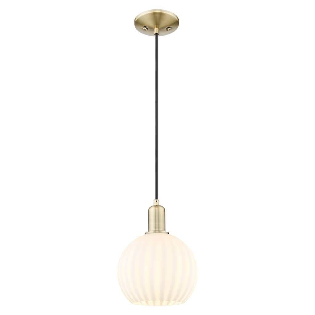 Innovations Lighting Endless Possibilities Arcadia - White Venetian - 1 Light 8" Cord Hung Mini Pendant