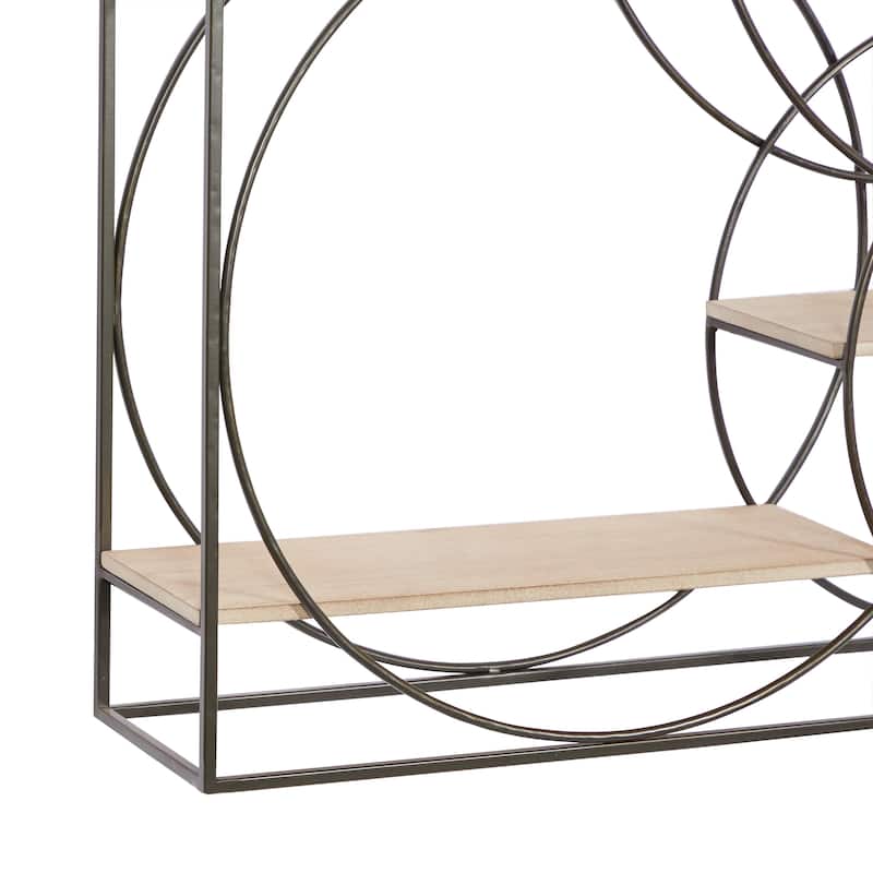 Metal 4 Shelves Room Wall Shelf - Gray - Roche River Decor