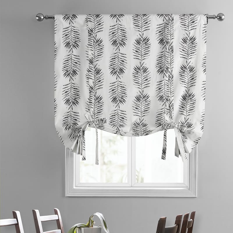 Exclusive Fabrics Sago Printed Cotton Tie-Up Window Shade (1 Panel)