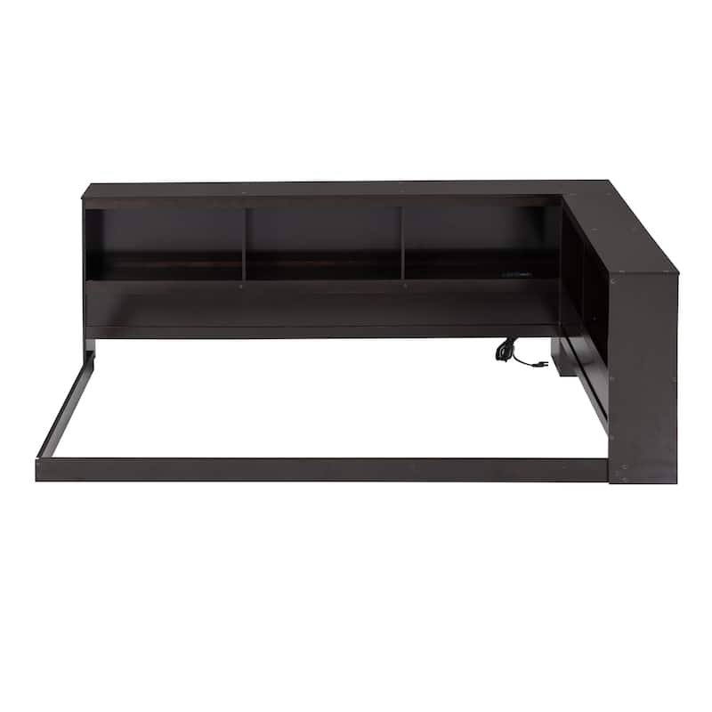 Wood Daybed with Storage Cabinets and USB Ports