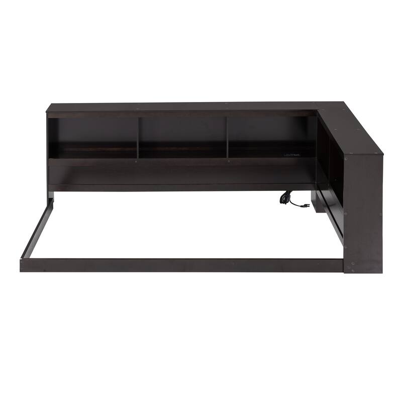 Wood Twin Size Daybed With Storage Cabinets And Usb Ports