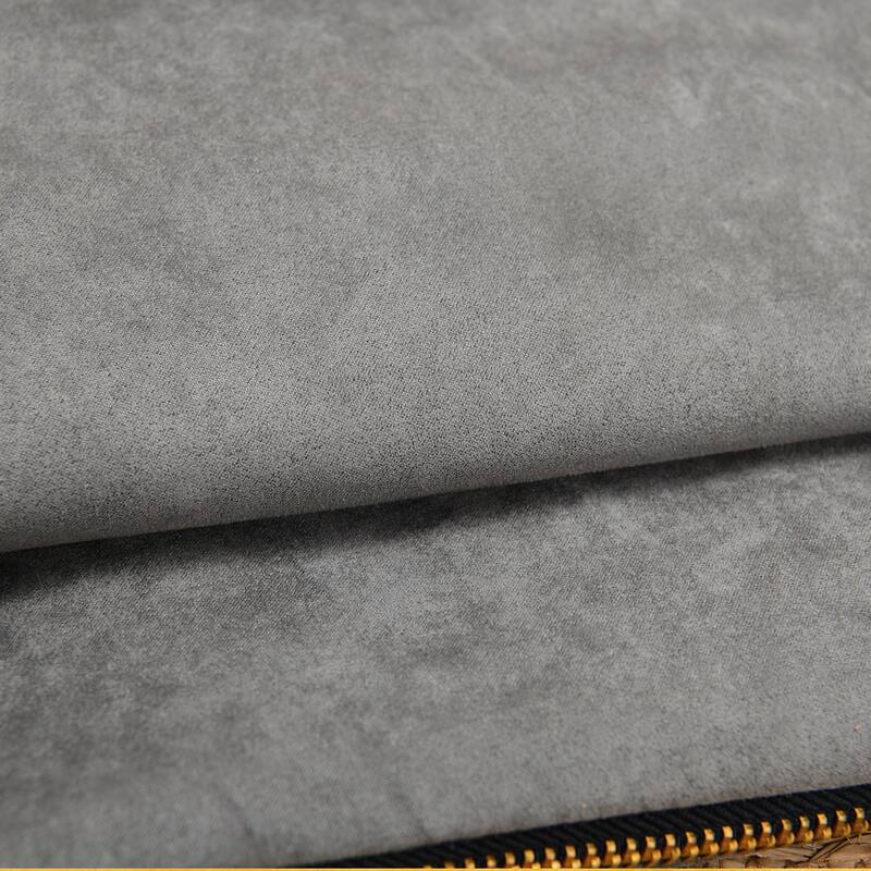 Suede 2 Piece Pillow Shell Set with Big Zipper, NO INSERT