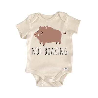 Wild Boar Hunting Pig - Baby Boy Girl Clothes Infant Bodysuit Funny Cute Newborn