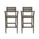 preview thumbnail 2 of 11, Stamford Outdoor Rustic Acacia Wood Barstool (Set of 2) by Christopher Knight Home