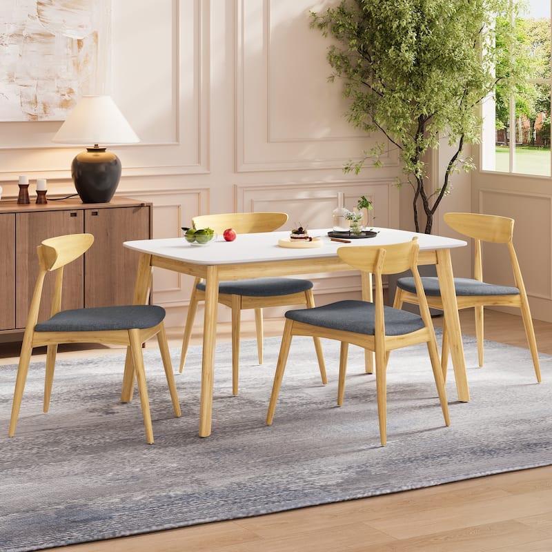 Christopher Knight Home - Lina 5 Piece Rubberwood Dining Set
