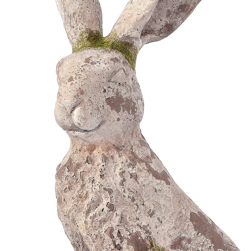 16" Resin Mossed Bunny