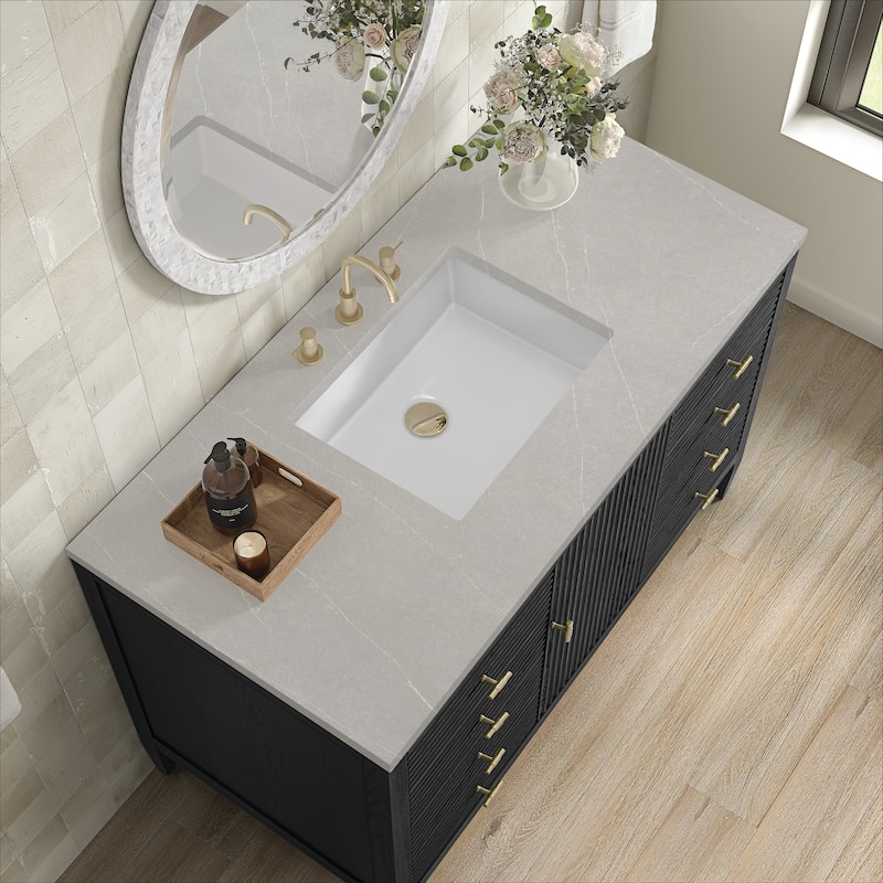 James Martin Vanities Myrrin 48" Vanity, Carbon Oak