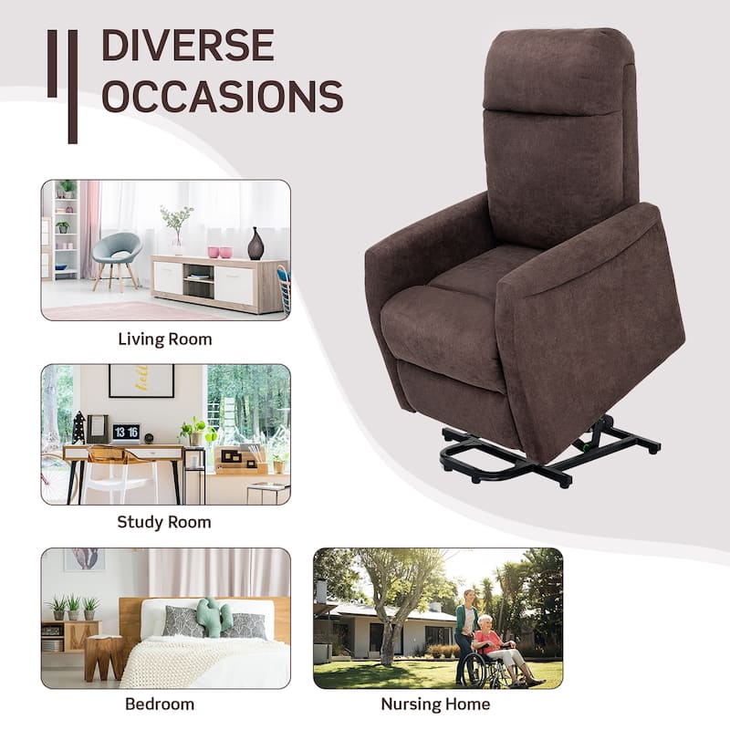 Costway Power Lift Recliner Chair for Elderly Living Room Chair w/