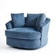 preview thumbnail 13 of 64, Oversized 43" W Plush Corduroy Recessed Arm Swivel Barrel Chair