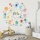 preview thumbnail 1 of 2, Walplus Educational Solar System Adventure Kids Art Wall Sticker Decal