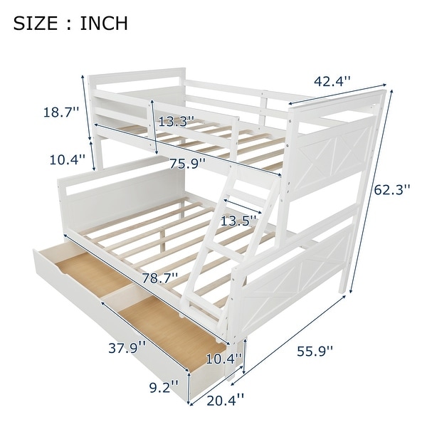 twin over full bunk bed hardware