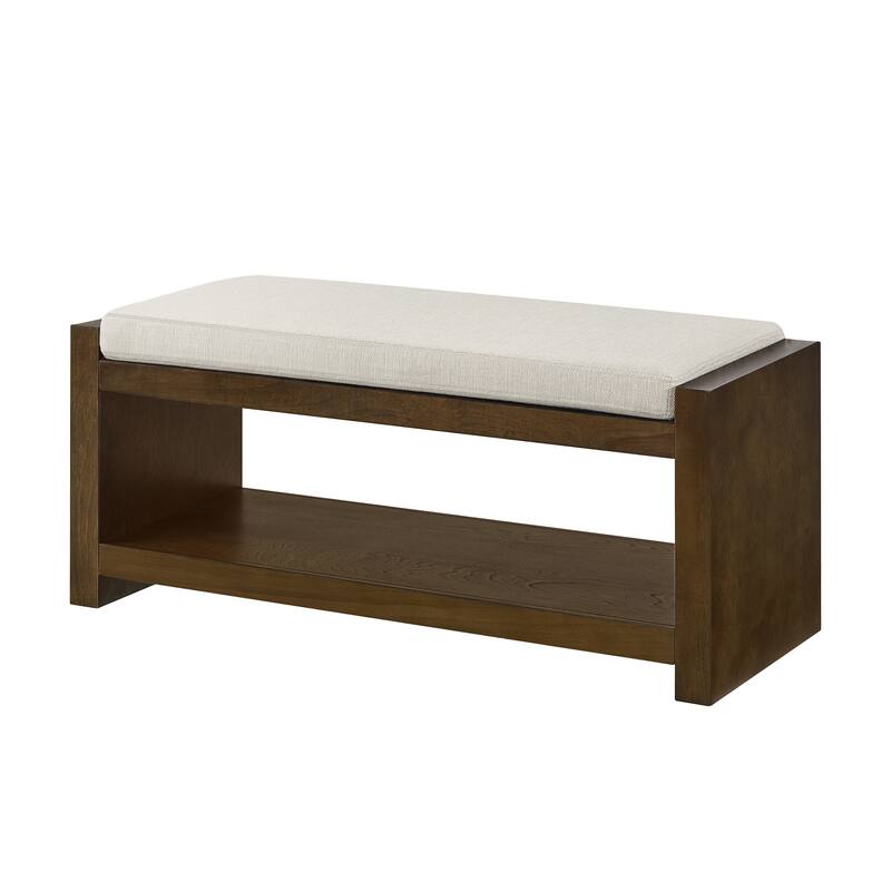 40/47 Inch Storage Bench End Bed Bench with Shoe Rack