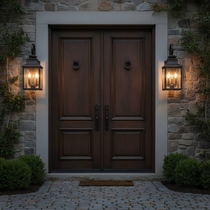 Morgan 2 Light Exterior Lighting in Black Finish