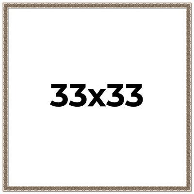 33x33 Frame Silver Versailles Ornate Solid Wood Picture Frame | 1 Inch