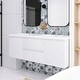 preview thumbnail 142 of 148, Floating Bathroom Vanity with Integrated Resin Top