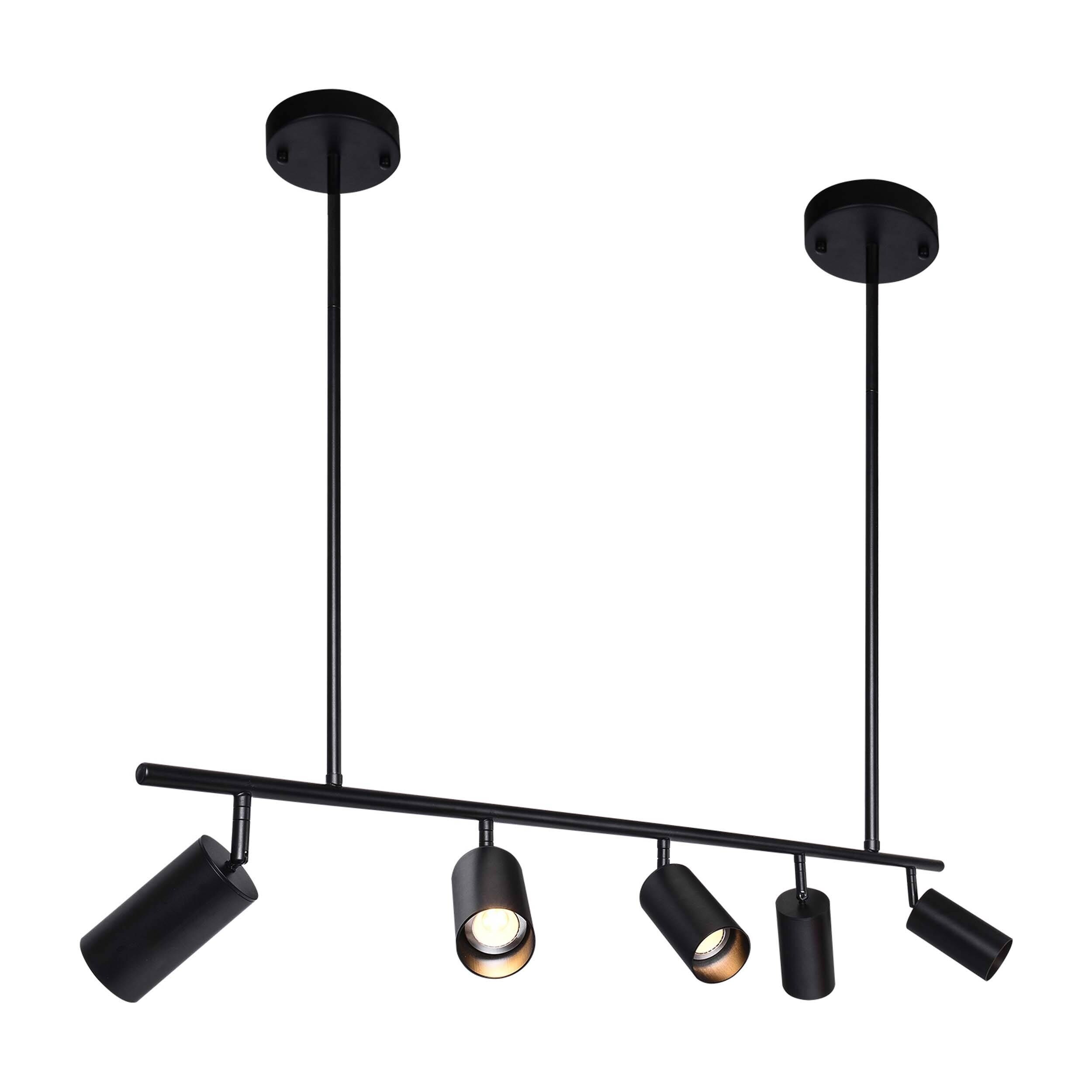 5 Light Modern Industrial Spotlight Adjustable Linear Ceiling Track Lighting Kit Industrial Track Lighting On Sale Bed Bath Beyond 34507417