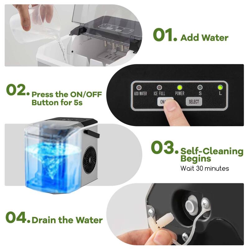 Costway Countertop Ice Maker Portable Ice Making Machine 6-13 Mins 9 - See Details