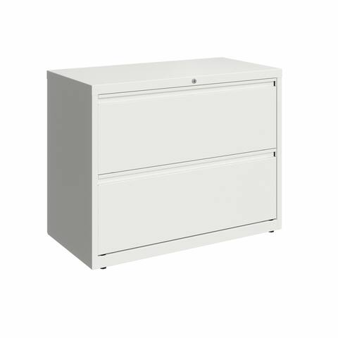 Hirsh 36-in Wide HL10000 Series 2 Drawer Lateral File Cabinet, White