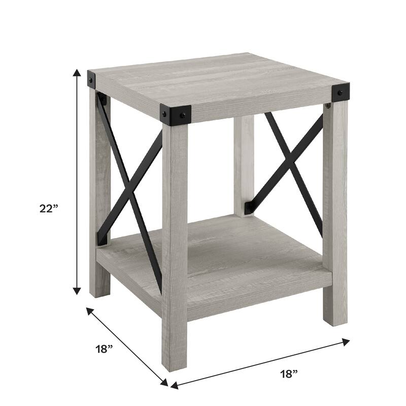 Middlebrook Kujawa 18-inch X-side Accent Table