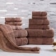 preview thumbnail 101 of 103, Superior Heritage Egyptian Cotton Absorbent 12-Piece Towel Set Mocha