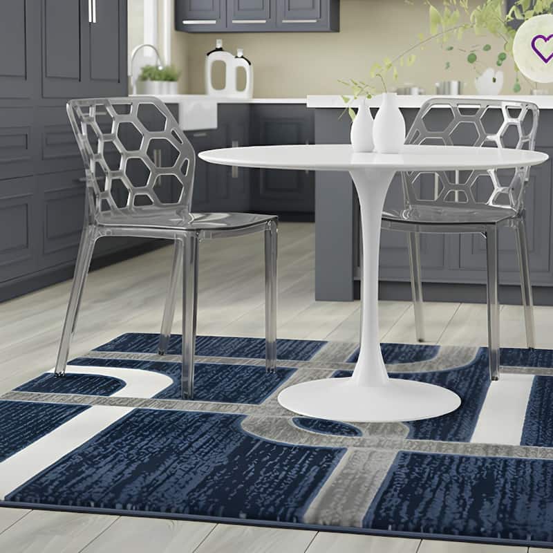 Dynamic Modern Transparent Honeycomb Cut Out Lucite Stackable Dining Chair for Home Dining Rooms Patio Commercial Event Seating