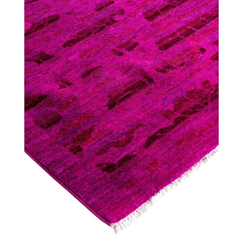 Vibrance One-of-a-Kind Hand-Knotted Runner Rug - Pink, 3' 0" x 10' 0" - 3' 0" x 10' 0"