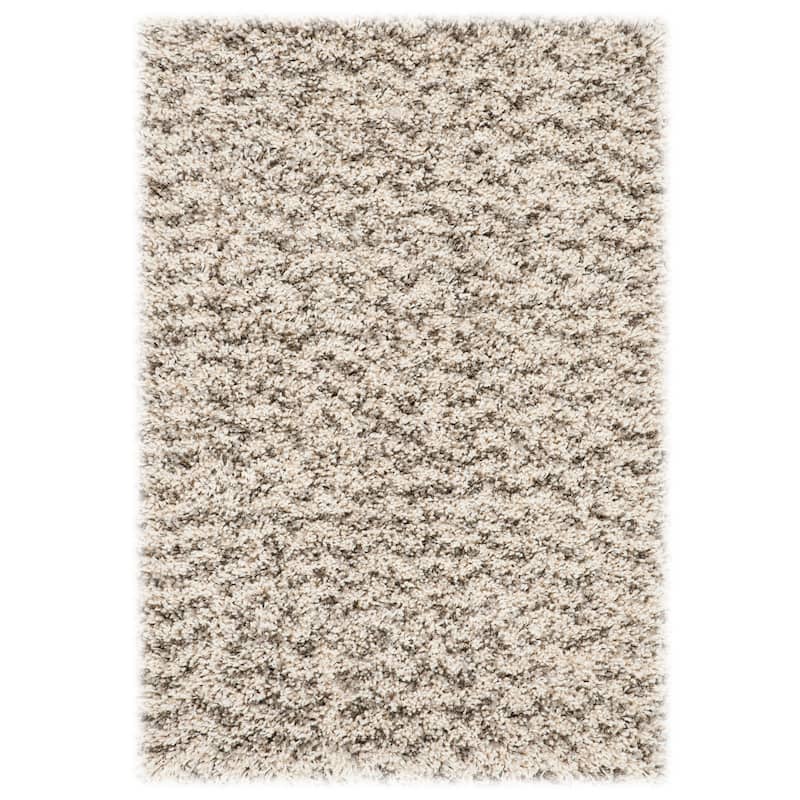 SAFAVIEH Hudson Shag Kirti 2-inch Thick Rug - 2' x 3' - Ivory/Grey