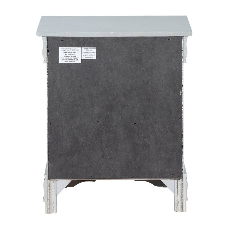 Classic 2-Drawer Nightstand with Metal Glide System for Bedroom Storage