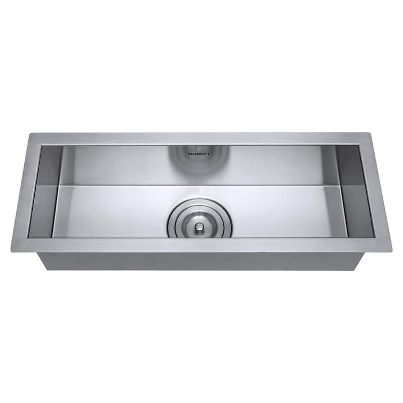 Ruvati 23" x 8" Bar Prep Sink Narrow Trough Undermount 16 Gauge Stainless Steel Single Bowl - RVH7120 - 23″ x 8-1/2