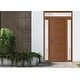 preview thumbnail 9 of 17, Exterior Prehung Metal-Plastic Door Frosted Glass Manux 8111 Walnut Side & Top Sidelite 52x94 Lefthand Inswing