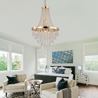 Gold Luxury Crystal Chandeliers for Living Room Dining Room - Bed Bath ...