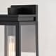 preview thumbnail 7 of 7, VAXCEL Uptown 1-Light Matte Black Transitional Outdoor Wall Sconce made of Durable Metal, Clear Glass Shade, LED Compatible