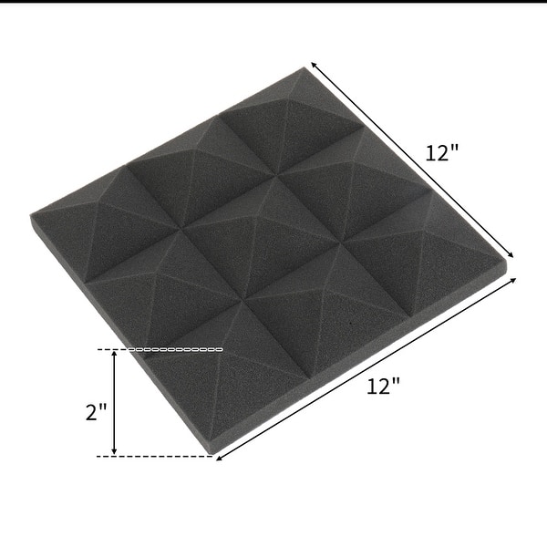 24pcs Pyramid Acoustic Foam Panel Studio Soundproofing Wall Padding ...