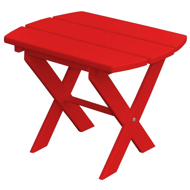 Poly Folding End Table - Bright Red